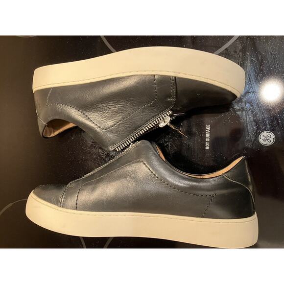 Frye Lena Zip Low Top Black Leather Zipper Sneaker Platform Shoes US W’s 9.5 - Picture 7 of 8